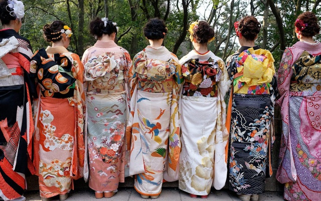 Japonky v kimonu 
